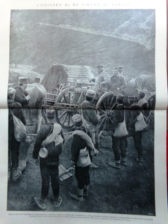 L'illustrazione Italiana 9 Gennaio 1916 WW1 Miraglia Salonicco Slataper Salvini