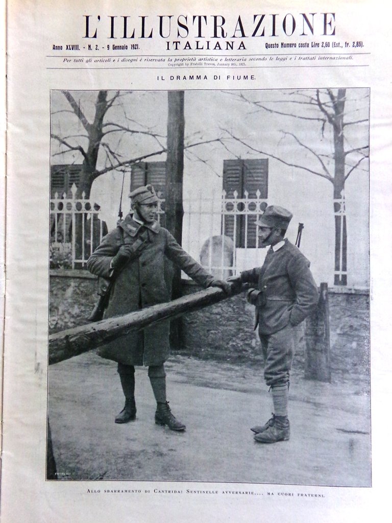 L'Illustrazione Italiana 9 Gennaio 1921 Fiume Soviet Florian Foreste del …