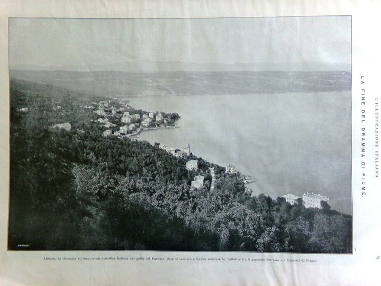 L'Illustrazione Italiana 9 Gennaio 1921 Fiume Soviet Florian Foreste del …