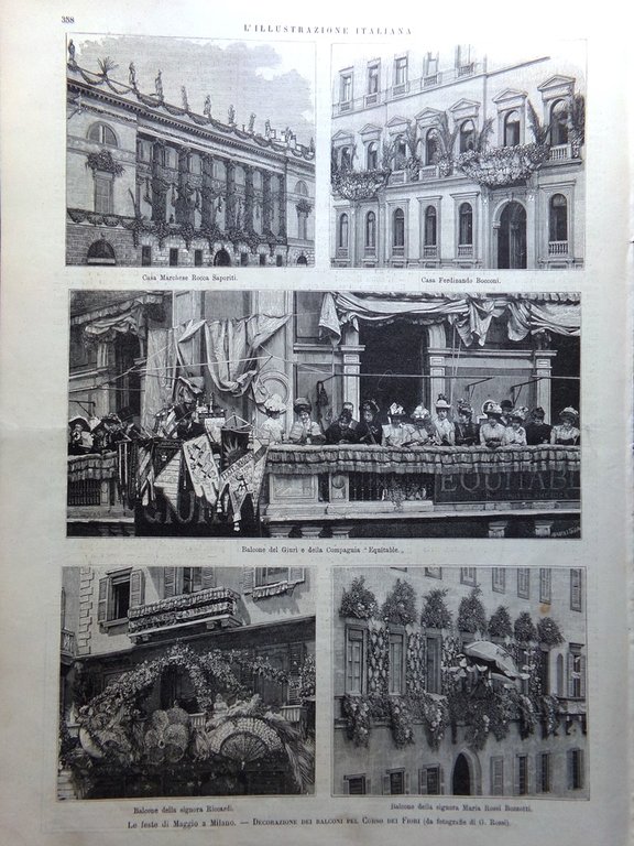 L'Illustrazione Italiana 9 Giugno 1889 Re Italia Berlino Fiori Milano …