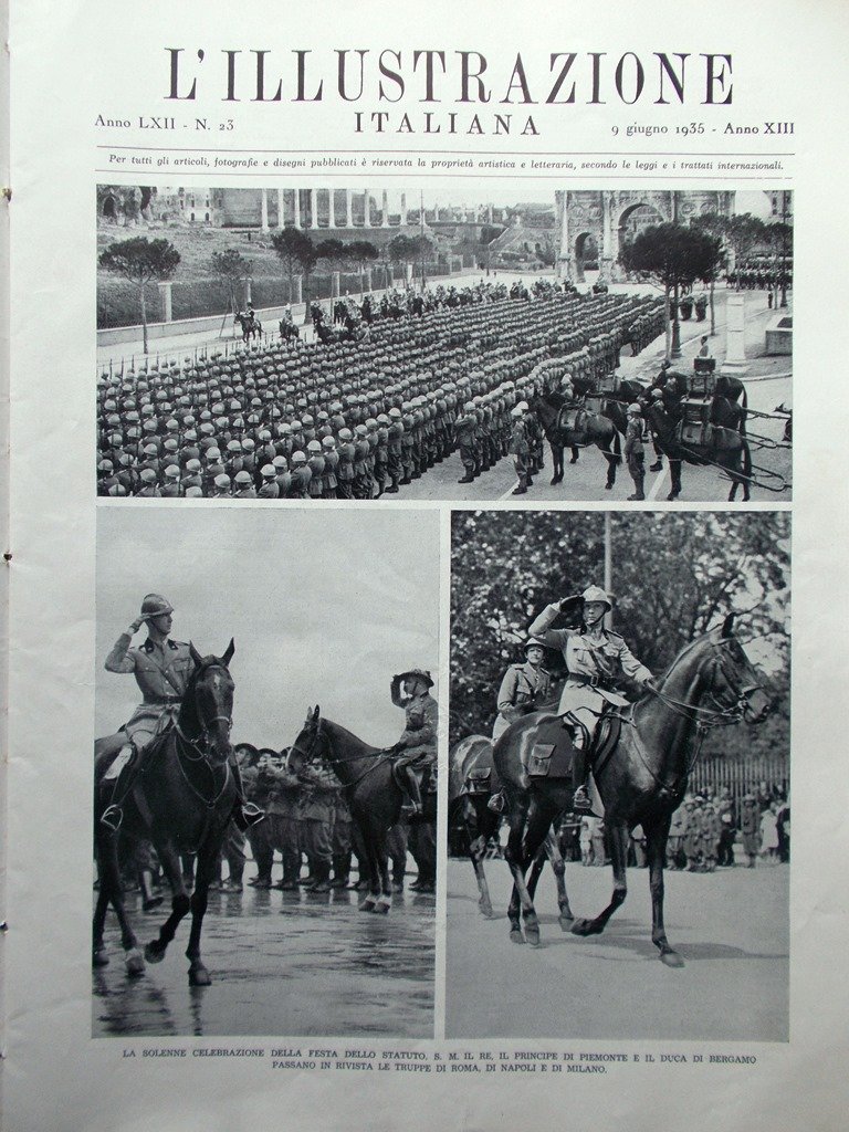 L'Illustrazione Italiana 9 Giugno 1935 Laurel Hardy Sauro Carosello Modena …