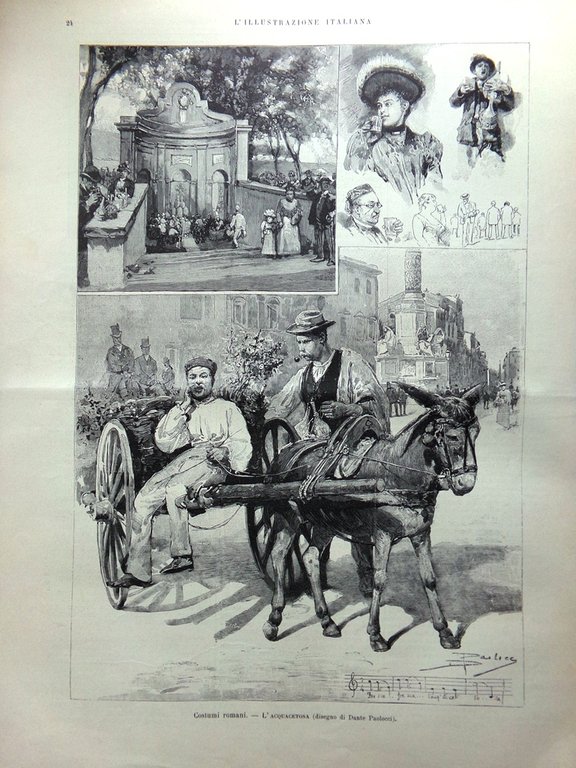 L'Illustrazione Italiana 9 Luglio 1893 Gare Velocipedi Greco Scandalo di …