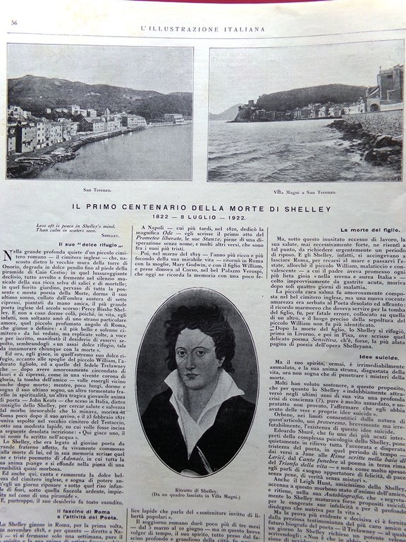 L'Illustrazione Italiana 9 Luglio 1922 Vesuvio Rathenau Shelley Orsenigo Istria | Immagine Gallery 3