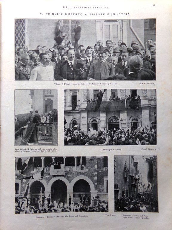 L'Illustrazione Italiana 9 Luglio 1922 Vesuvio Rathenau Shelley Orsenigo Istria | Immagine Gallery 6
