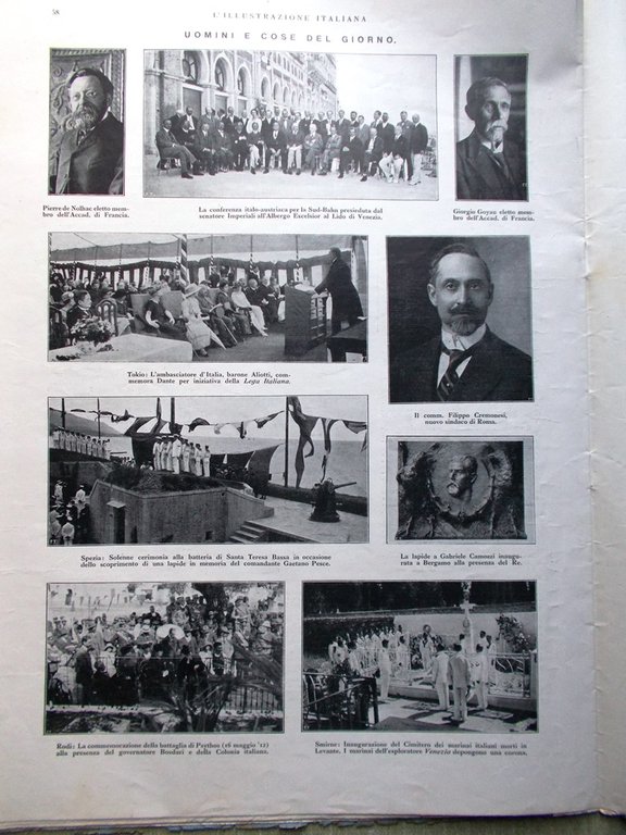 L'Illustrazione Italiana 9 Luglio 1922 Vesuvio Rathenau Shelley Orsenigo Istria