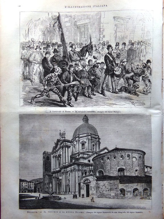 L'Illustrazione Italiana 9 Marzo 1879 Brescia Carnevale Roma Torino Duomo … | Immagine Gallery 6