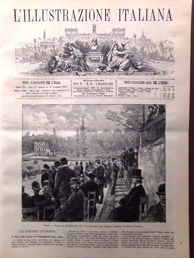 L'Illustrazione Italiana 9 Novembre 1884 Isola Provenza Monumento Garibaldi Roma