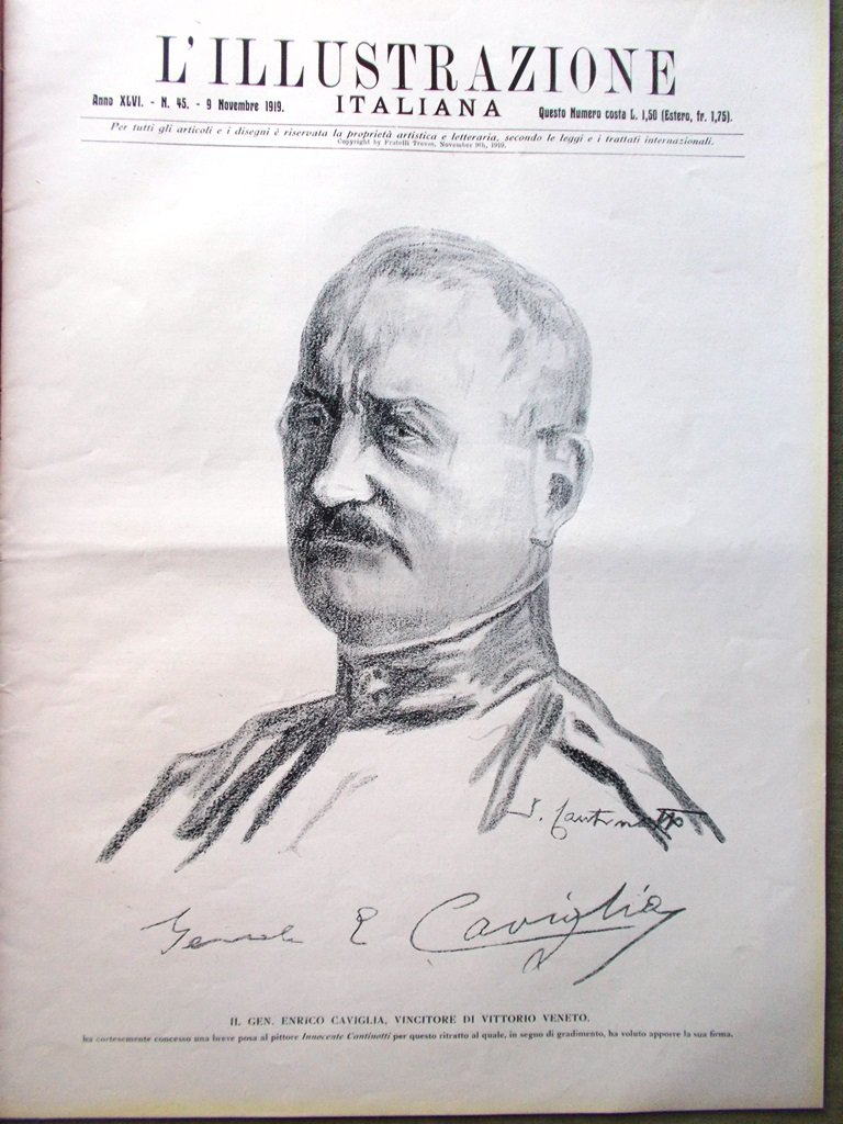L'Illustrazione Italiana 9 Novembre 1919 Caviglia Montello Favorita Palermo Lupa