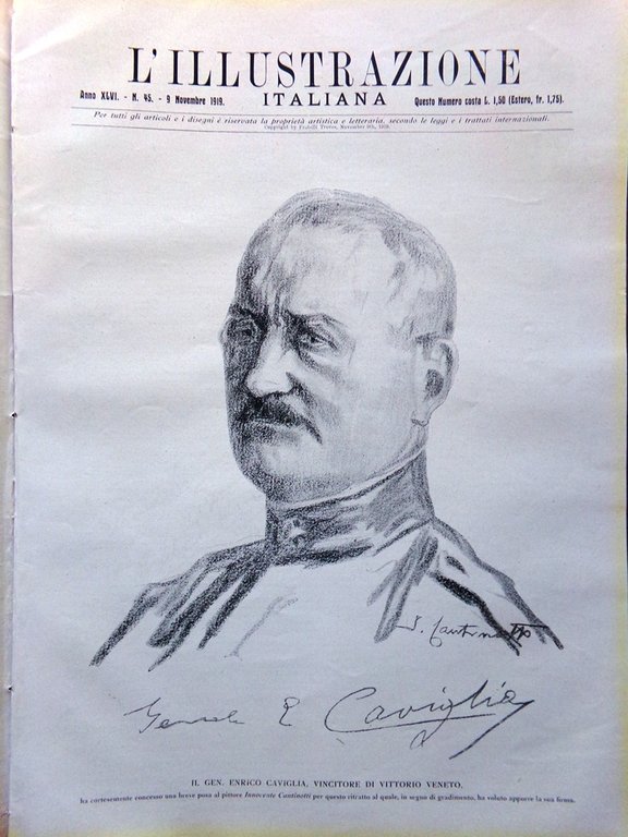 L'Illustrazione Italiana 9 Novembre 1919 Caviglia Montello Favorita Palermo Lupa
