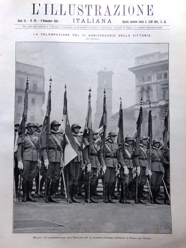 L'Illustrazione Italiana 9 Novembre 1924 Verna Vittoria Asiago Ceirano Zeppelin | Immagine principale