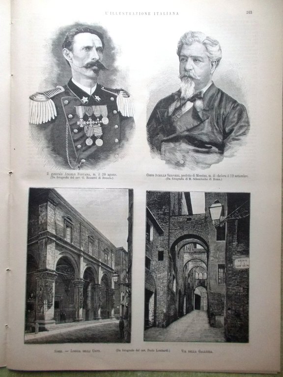 L'illustrazione Italiana 9 Ottobre 1887 Signora Guardia Siena Congresso Ferrovie