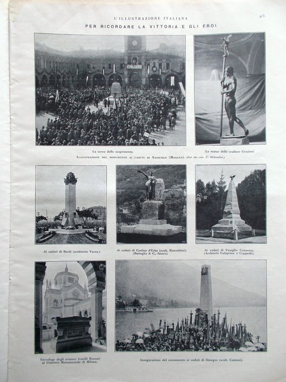 L'Illustrazione Italiana 9 Ottobre 1921 Vita Nazario Sauro Scala Milano …
