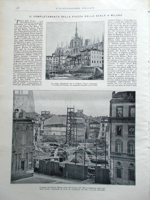 L'Illustrazione Italiana 9 Ottobre 1921 Vita Nazario Sauro Scala Milano …