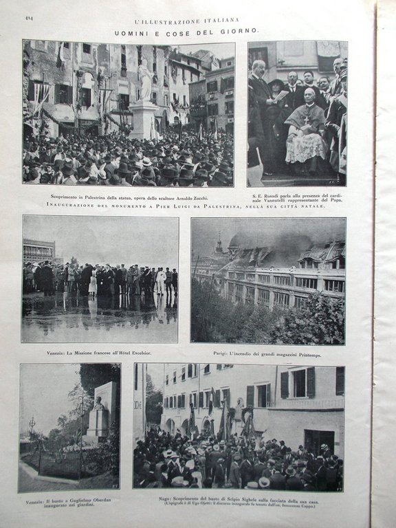 L'Illustrazione Italiana 9 Ottobre 1921 Vita Nazario Sauro Scala Milano …