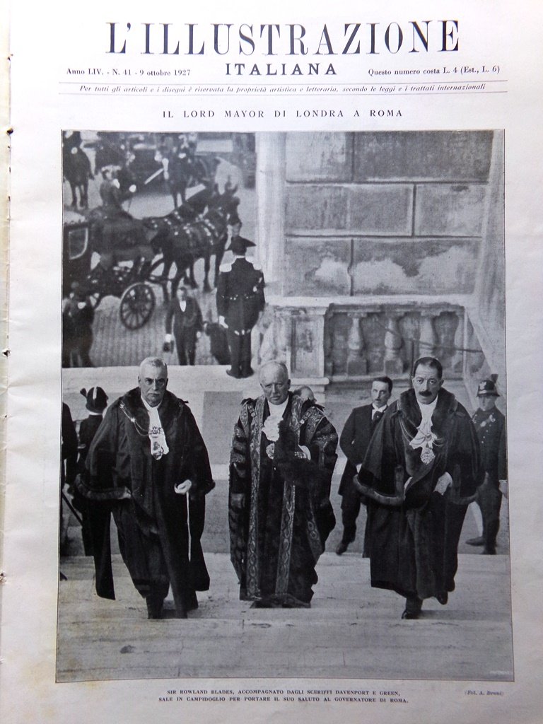 L'Illustrazione Italiana 9 Ottobre 1927 Italiani Argentina Camaldoli Valtellina