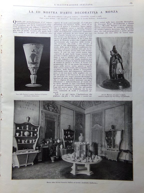L'Illustrazione Italiana 9 Ottobre 1927 Italiani Argentina Camaldoli Valtellina