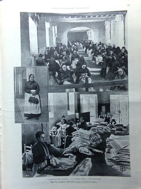 L'Illustrazione Italiana 9 Settembre 1900 Pio Albergo Trivulzio Marinai in …