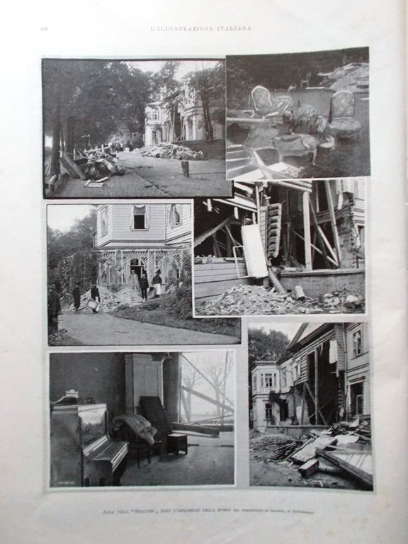 L'Illustrazione Italiana 9 Settembre 1906 Morte Giacosa Gignous Bombe Stolypin