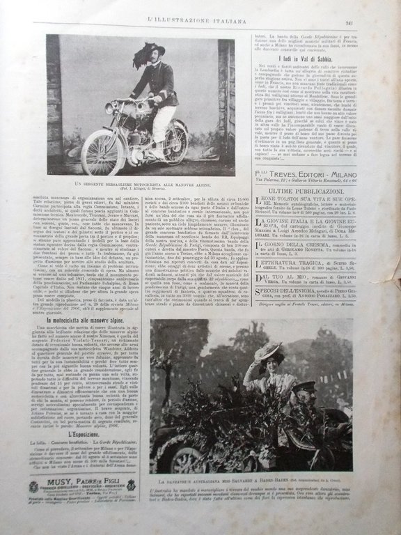 L'Illustrazione Italiana 9 Settembre 1906 Morte Giacosa Gignous Bombe Stolypin