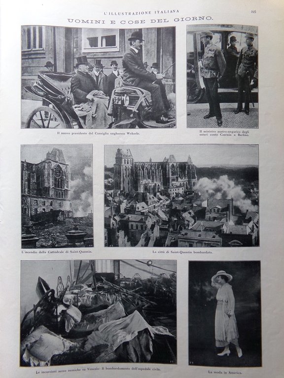 L'Illustrazione Italiana 9 Settembre 1917 WW1 Giovanni Randaccio Saint-Quentin