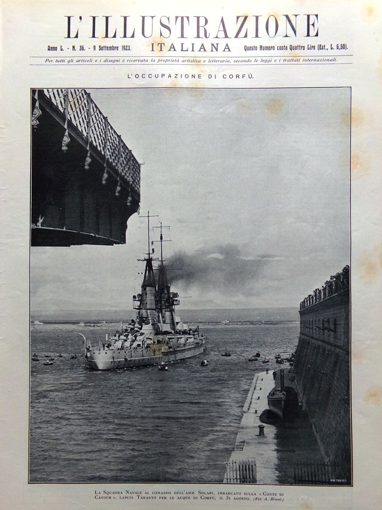 L'Illustrazione Italiana 9 Settembre 1923 Occupazione Corfù Terremoto Giappone