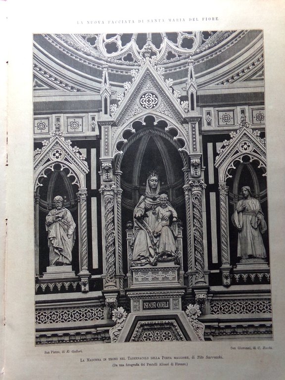 L'Illustrazione Italiana SPECIALE 1887 Firenze Santa Maria del Fiore Donatello | Immagine Gallery 2