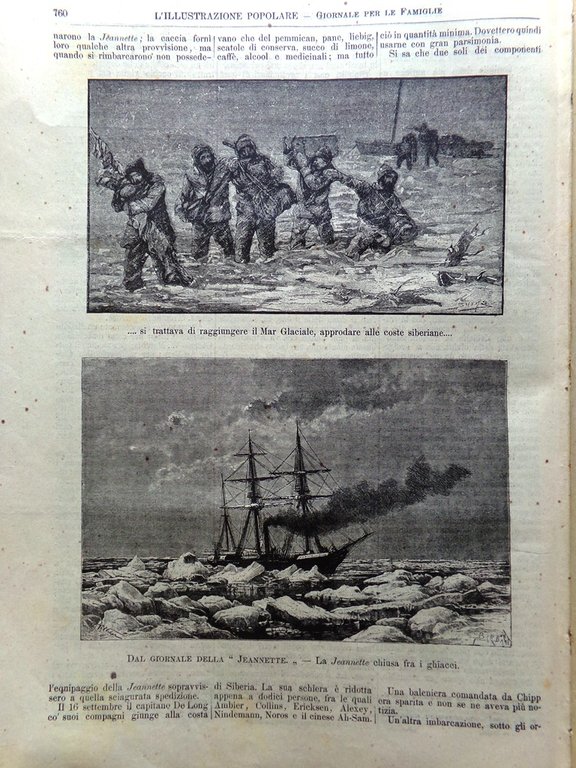 L'illustrazione Popolare 1 Dicembre 1889 Brasile Schiavi Jeannette Revere Milano