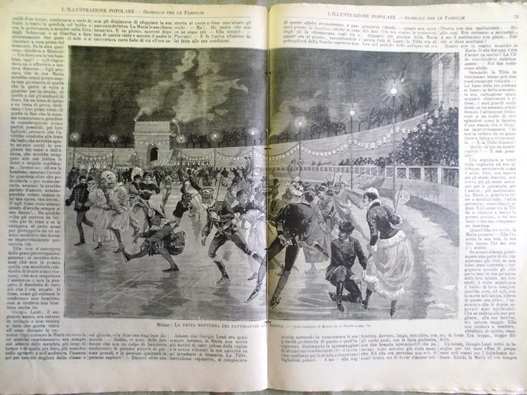 L'illustrazione Popolare 1 Febbraio 1891 Disastro Fontane Tolstoj Romanzo Polo