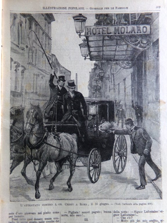 L'Illustrazione Popolare 1 Luglio 1894 Assassinio Carnot Crispi Bartoli Malattie