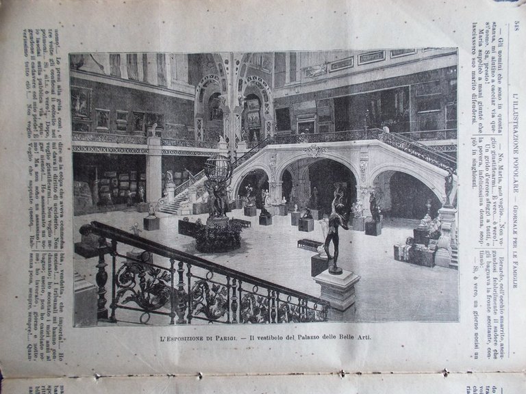 L'illustrazione Popolare 1 Settembre 1889 Monaciello Percoto Ponte Taranto Arti