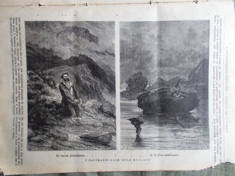 L'illustrazione Popolare 1 Settembre 1889 Monaciello Percoto Ponte Taranto Arti