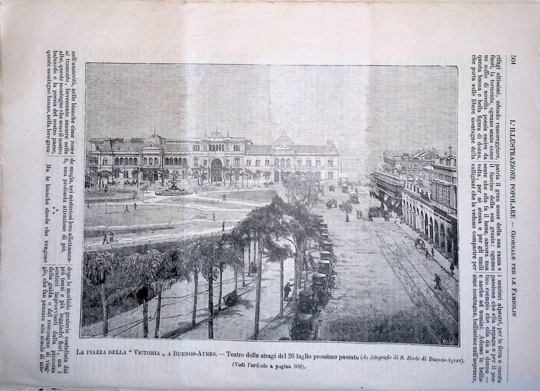 L'Illustrazione Popolare 10 Agosto 1890 Buenos Aires Feste in Baviera …