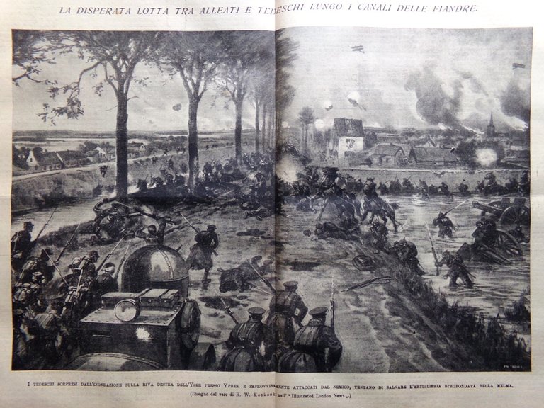 L'Illustrazione Popolare 10 Dicembre 1914 WW1 Battaglia Marna Visconti Venosta