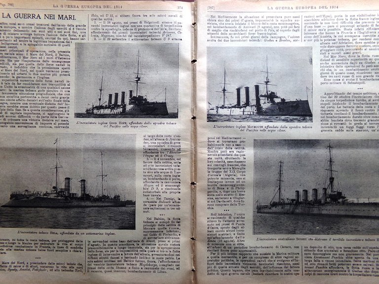 L'Illustrazione Popolare 10 Dicembre 1914 WW1 Battaglia Marna Visconti Venosta