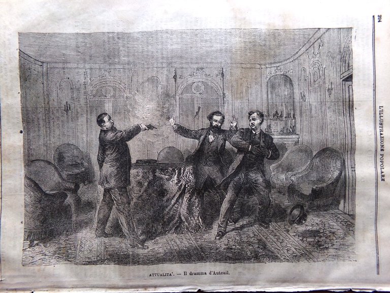 L'illustrazione Popolare 10 Febbraio 1870 Morte Victor Noir Pierre Diamante …