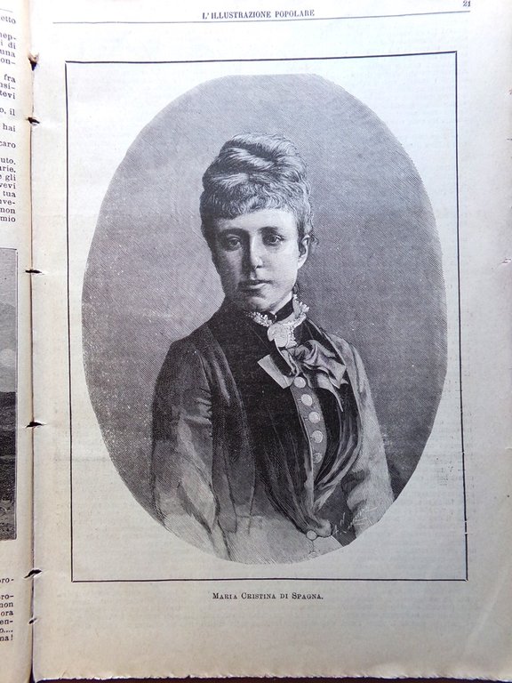 L'illustrazione Popolare 10 Gennaio 1886 Regina Spagna Parigi Coralli Mercedes