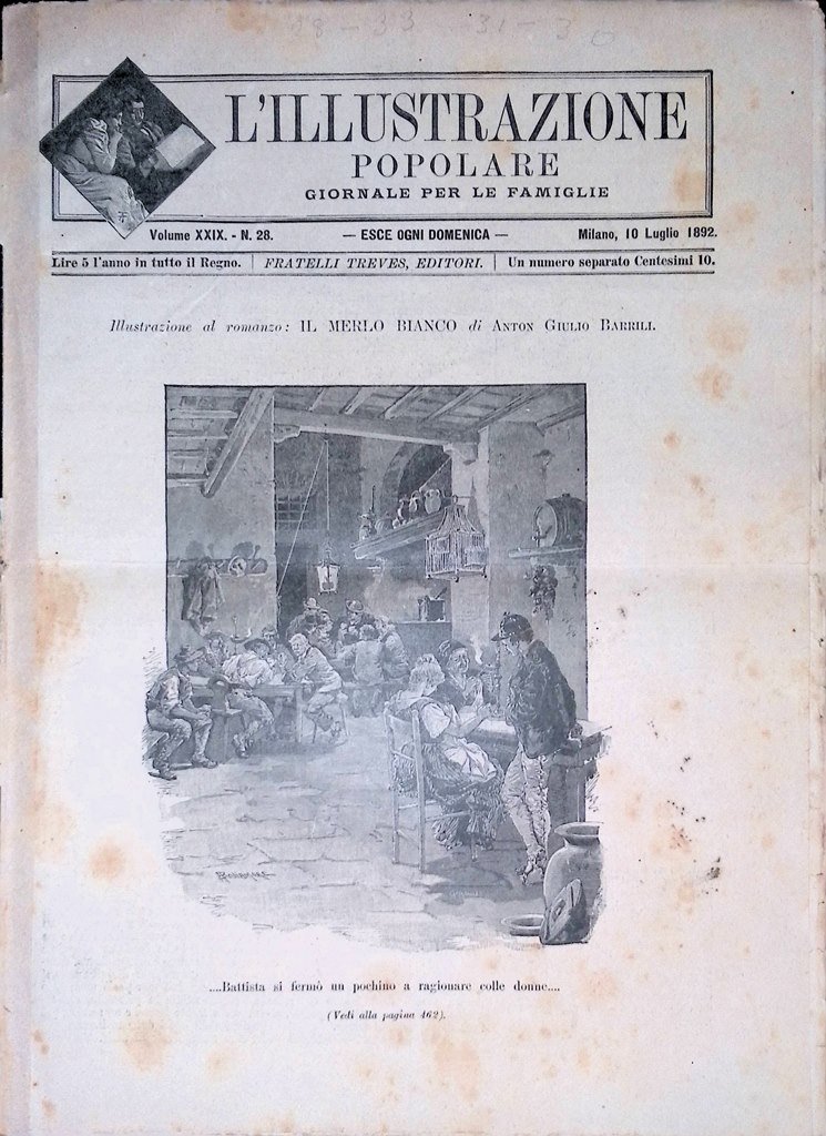 L'Illustrazione Popolare 10 Luglio 1892 Frana Sasso Esposizione Genova Australia