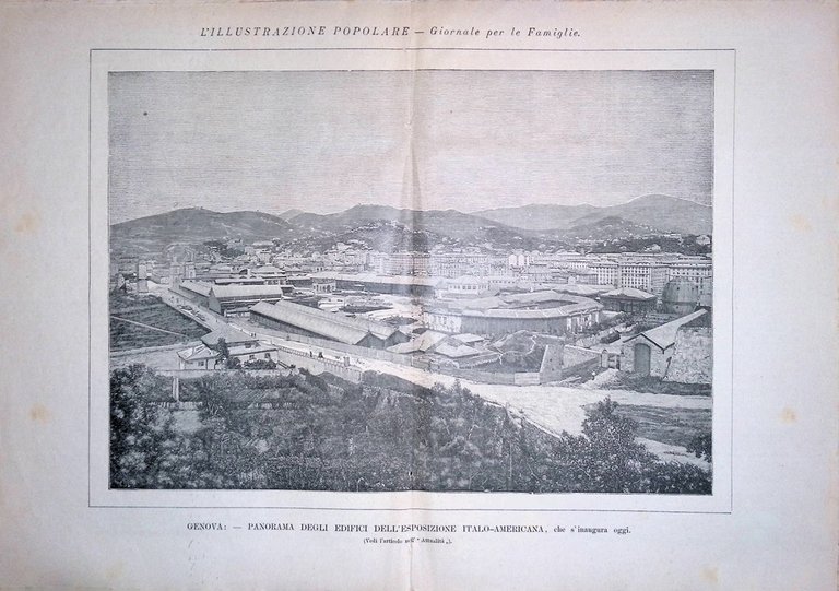 L'Illustrazione Popolare 10 Luglio 1892 Frana Sasso Esposizione Genova Australia