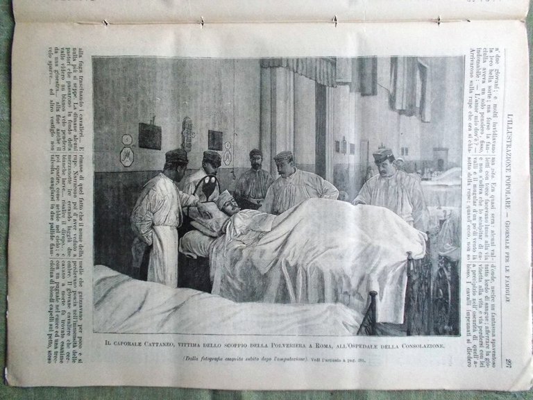 L'illustrazione Popolare 10 Maggio 1891 Scoppio Polveriera Roma Fontane Luminose