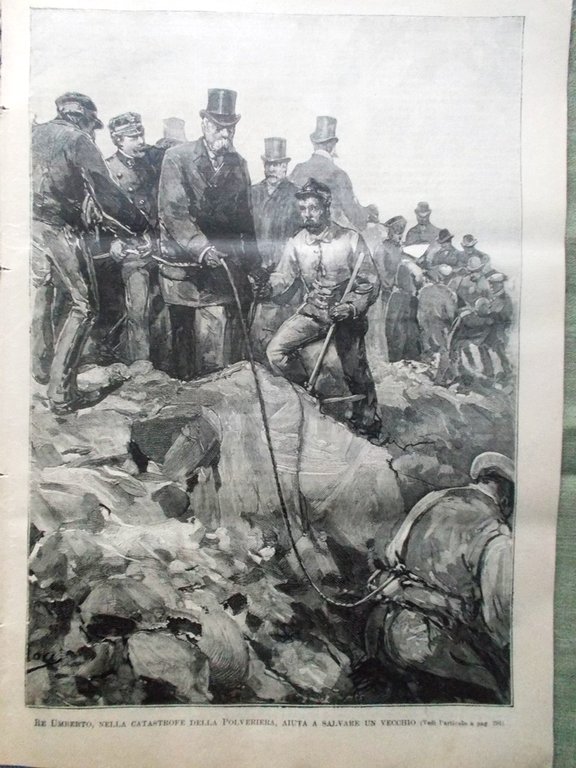 L'illustrazione Popolare 10 Maggio 1891 Scoppio Polveriera Roma Fontane Luminose