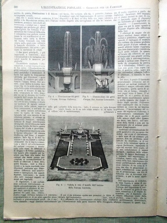 L'illustrazione Popolare 10 Maggio 1891 Scoppio Polveriera Roma Fontane Luminose