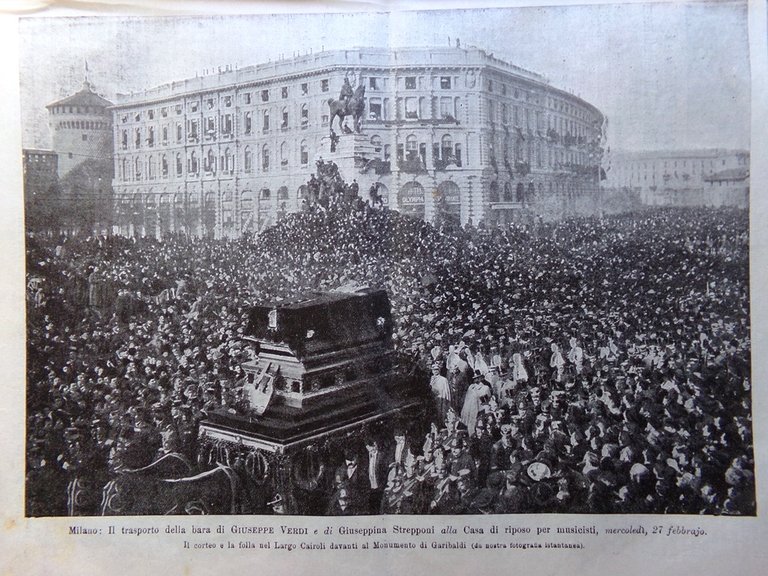 L'Illustrazione Popolare 10 Marzo 1901 Funerali Verdi Neve Roma Alpini …