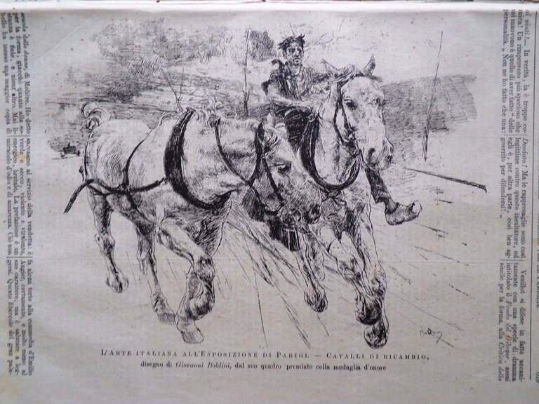 L'illustrazione Popolare 10 Novembre 1889 Augier Macchiaiole Isola Pasqua Grecia