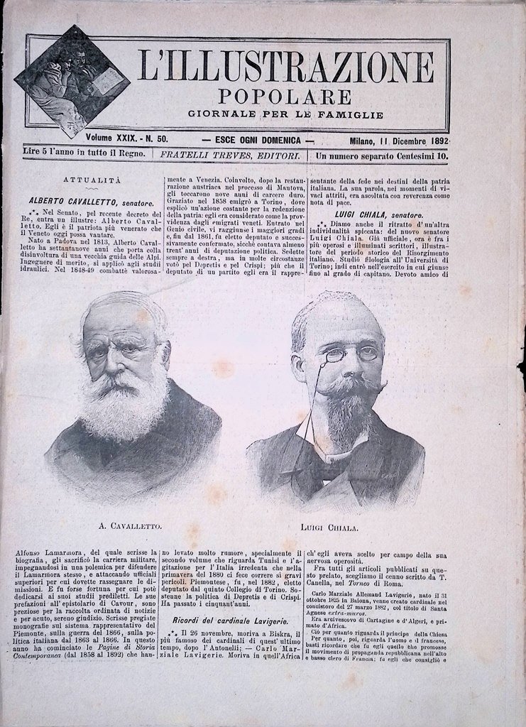 L'Illustrazione Popolare 11 Dicembre 1892 Dahomey Carnot Lavigerie Tunisi Luigi