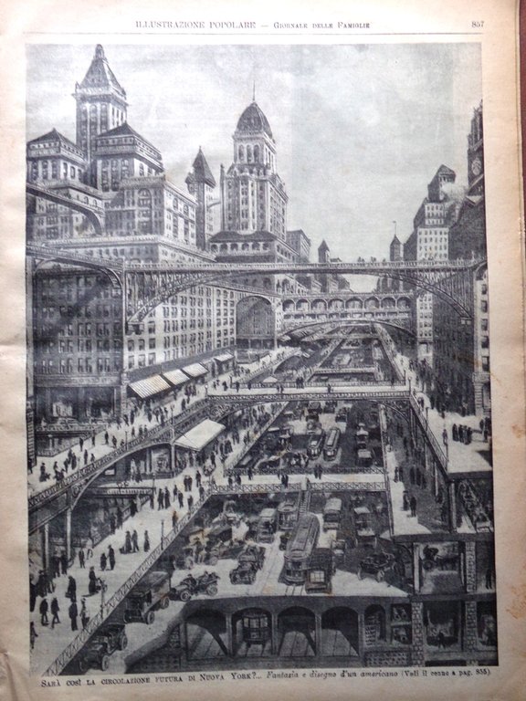 L'Illustrazione Popolare 11 Dicembre 1913 Dickens New York Duse Duncan …