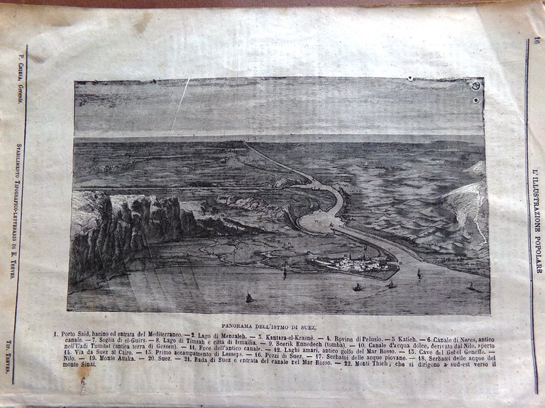 L'illustrazione Popolare 11 Novembre 1869 Barricate Barcellona Canale Suez Leone