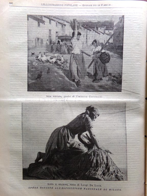 L'illustrazione Popolare 12 Agosto 1906 Incendio Esposizione di Milano Baglioni