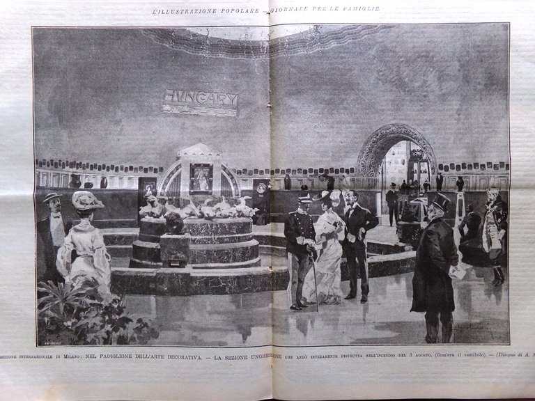 L'illustrazione Popolare 12 Agosto 1906 Incendio Esposizione di Milano Baglioni