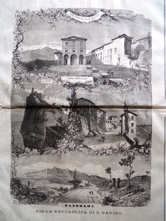 L'illustrazione Popolare 12 Febbraio 1871 Bancel Repubblica San Marino Valeriano