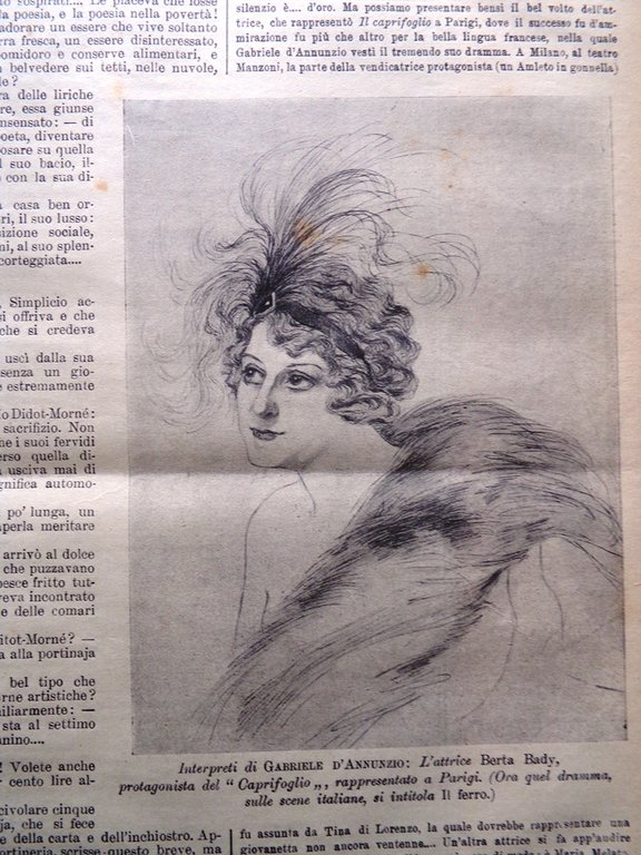 L'Illustrazione Popolare 12 Febbraio 1914 Negri Deroulede Interpreti D'Annunzio